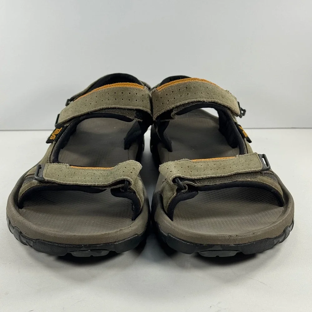 TEVA Men's Sandals Khaki Brown Adjustable Straps Outdoor Hiking Adventure‎ Sz 12